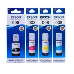 Epson 008 Black, Cyan, Magenta, Yellow Ink Bottle Set
