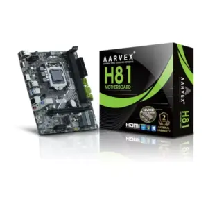 Aarvex Motherboard H81 DDR3 For 4th Gen with NVMe Slot