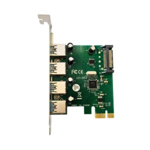 PCIe x1 to 4-USB 3.0 Expansion Card with SATA Power VL805