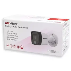 Hikvision 5MP Hybrid HD 3K Bullet Camera 3.6mm With Audio (2CE16K0T-LPFS)