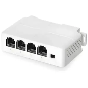Poe Extender 1 in 3 Out | PoE Powered Passthrough Switch Extend | Wall and Din-Rail Mount (Indoor)